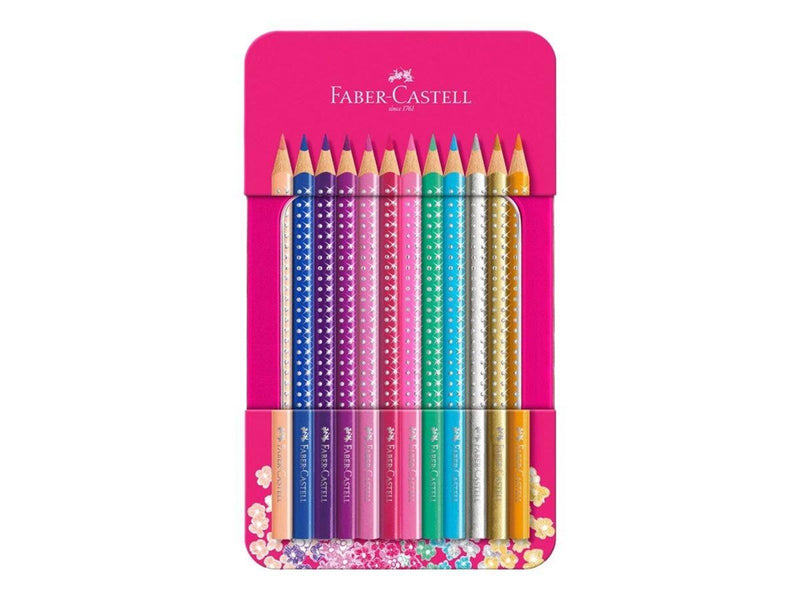 Faber Castell Sparkle colour pencil.12 pc in tin box