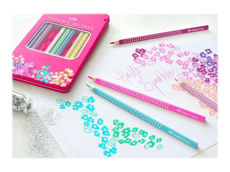 Faber Castell Sparkle colour pencil.12 pc in tin box