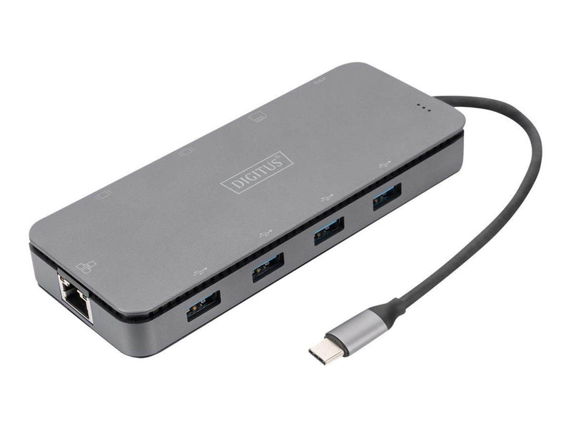 DIGITUS - docking station - USB-C - VGA HDMI - GigE