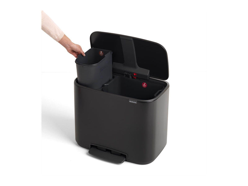 brabantia Bo Brabantia 11L + 23L Bo Pedal Bin - Matt Black
