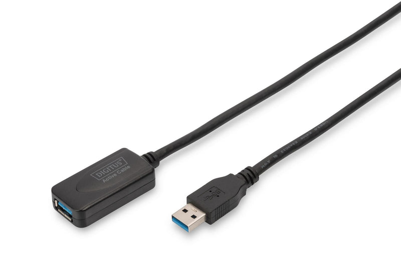 DIGITUS USB 3.0 aktives Verlängerungskabel - USB Typ-A Stecker/USB Typ-B Buchse - 5 m DA-73104