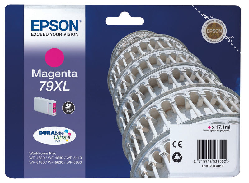 Epson Original 79XL Druckerpatronen 4er-Set schwarz, cyan, magenta, gelb (OPC13T79014010)