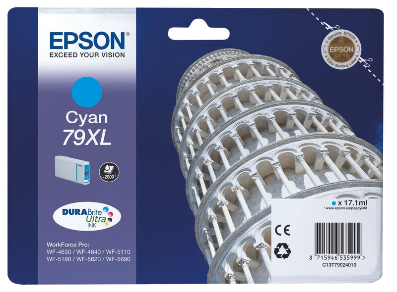 Epson Original 79XL Druckerpatrone cyan 2.000 Seiten 17,1ml (C13T79024010)