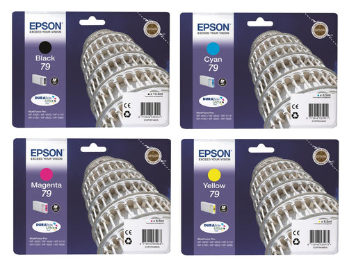 Epson Original 79 Druckerpatronen 4er-Set schwarz, cyan, magenta, gelb (OPC13T79114010)