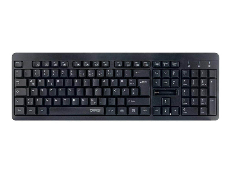 Schwaiger - keyboard - QWERTZ - German - black - Tastaturen - Deutsch - Schwarz