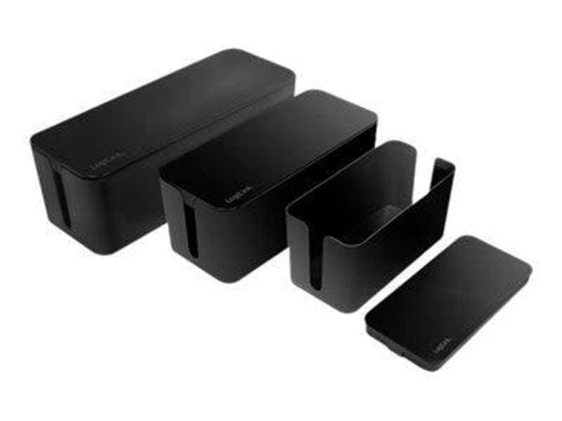 LogiLink Kabelbox-Set 3 Größen schwarz