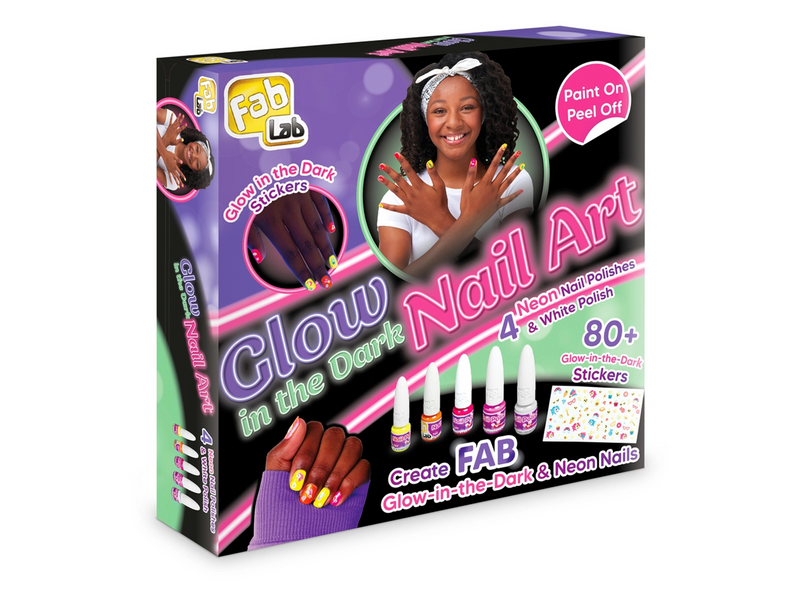 Fab Lab Glow in the Dark Neon Nail Art