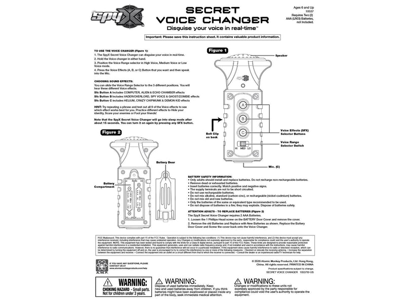 Spy X Secret voice changer