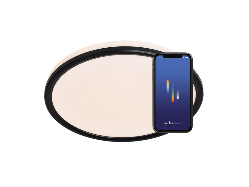 Nordlux Liva Smart Color Deckenleuchte Schwarz