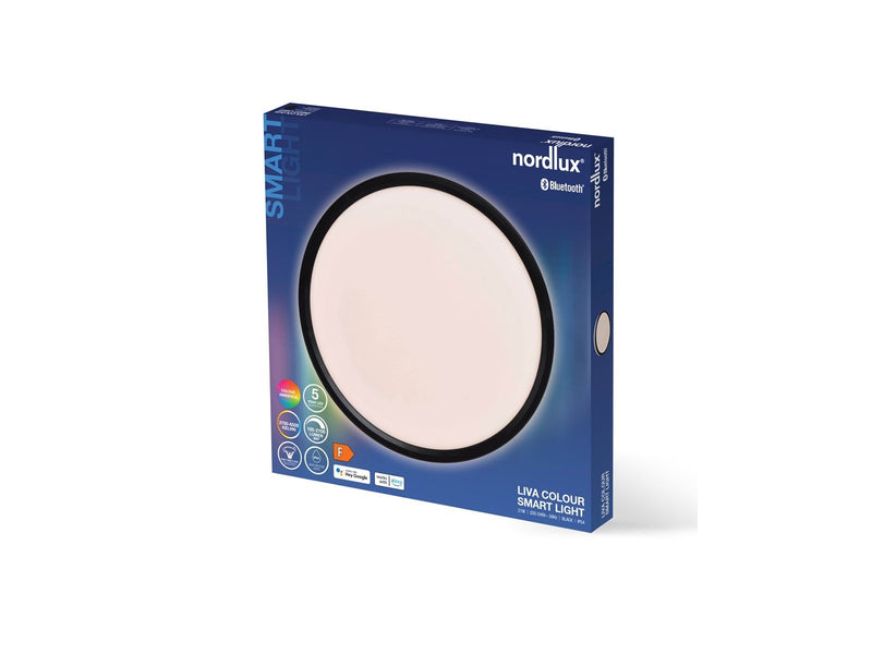 Nordlux Liva Smart Color Deckenleuchte Schwarz