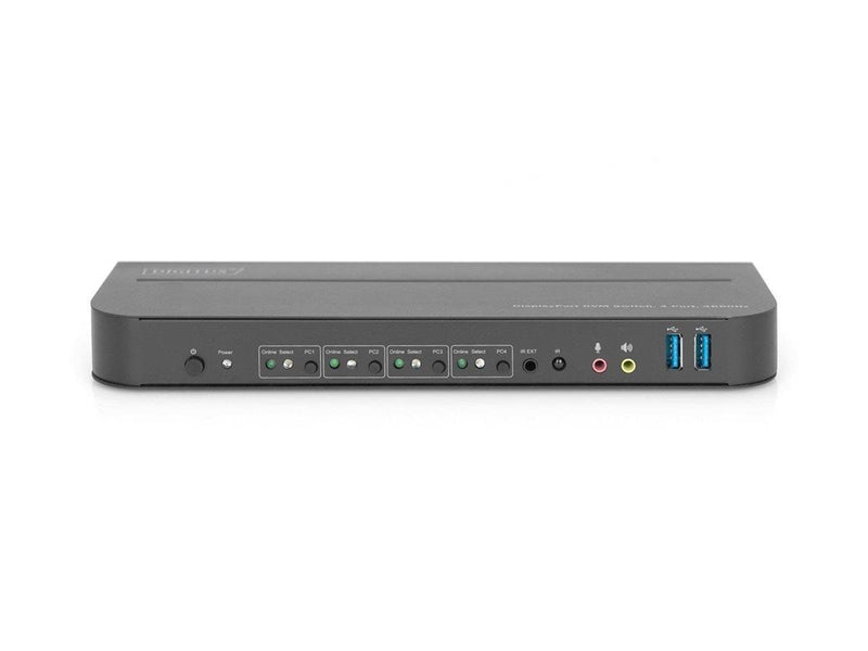 DIGITUS DS-12890 / KVM Switch 4-Port 4K60Hz 4 x DP in 1 x DP/HDMI out