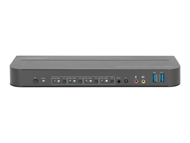 DIGITUS DS-12890 / KVM Switch 4-Port 4K60Hz 4 x DP in 1 x DP/HDMI out