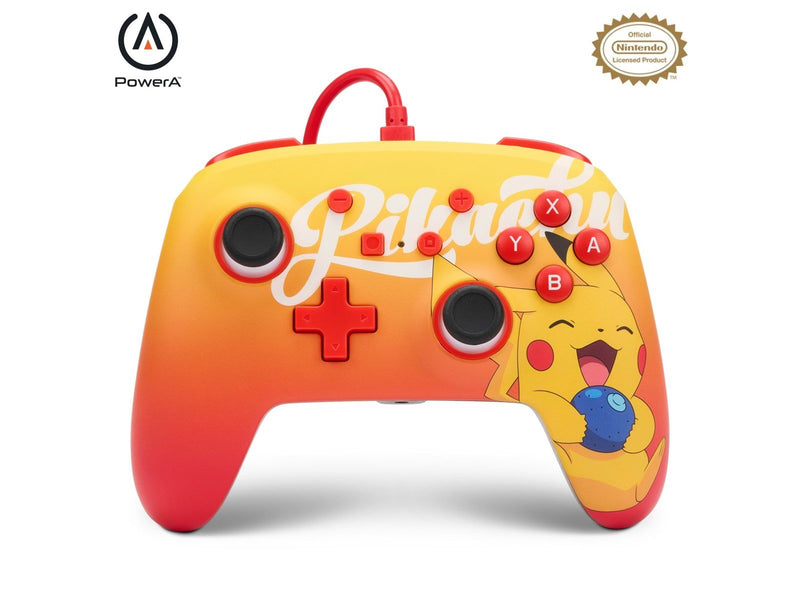 PowerA Enhanced Wired Controller for Nintendo Switch - Oran Berry Pikachu - Wired Controller - Nintendo Switch