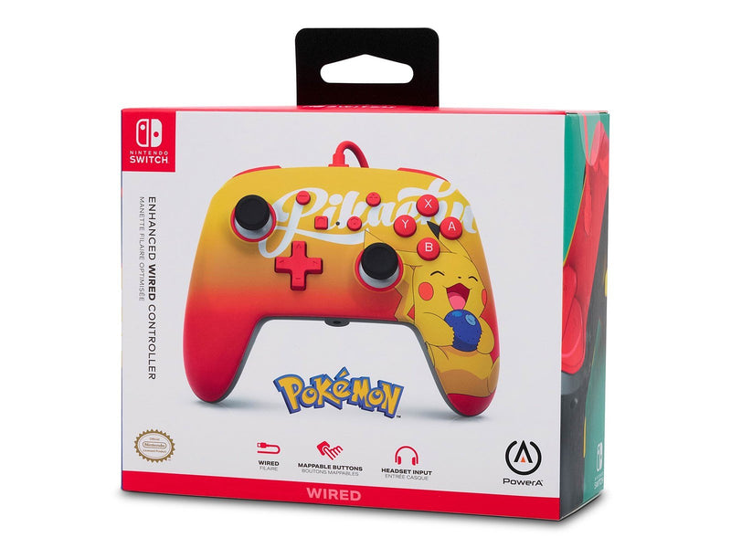 PowerA Enhanced Wired Controller for Nintendo Switch - Oran Berry Pikachu - Wired Controller - Nintendo Switch