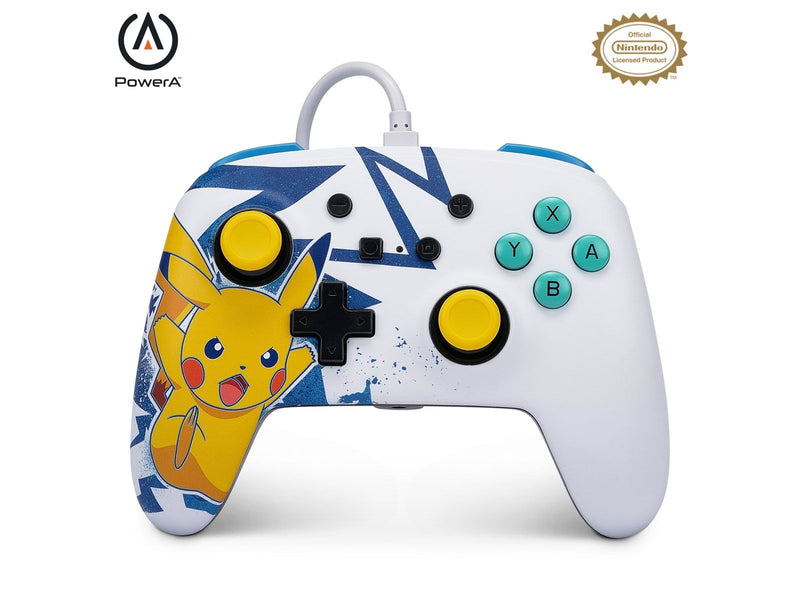 PowerA Enhanced Wired Controller for Nintendo Switch - Pikachu High Voltage - Wired Controller - Nintendo Switch