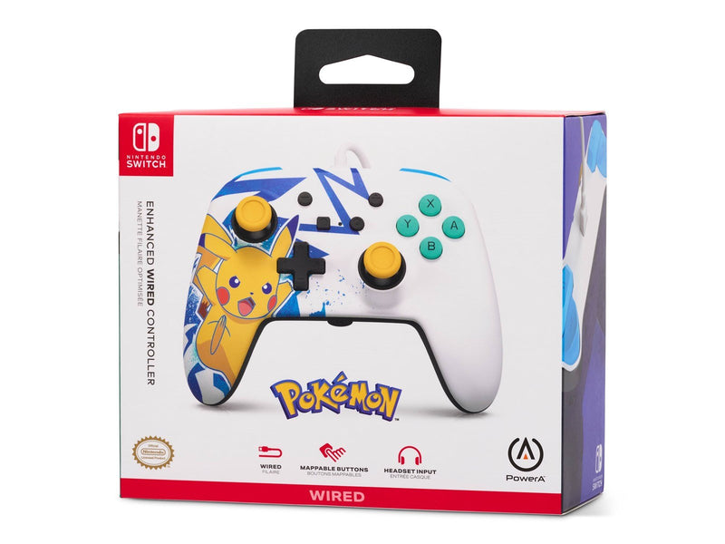 PowerA Enhanced Wired Controller for Nintendo Switch - Pikachu High Voltage - Wired Controller - Nintendo Switch