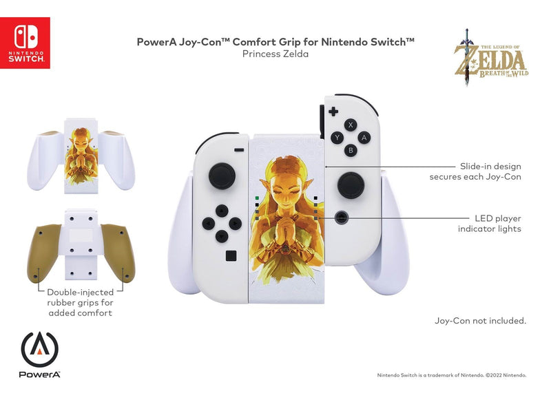 PowerA Joy-Con Comfort Grip for Nintendo Switch - Princess Zelda - Nintendo Switch