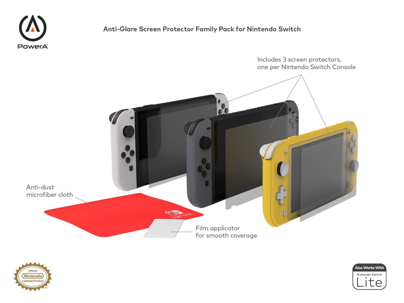 PowerA Anti-Glare Family Pack - Displayschutzfolie - Nintendo Switch