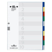 DURABLE Ordnerregister Vollformat, Überbreite blanko 10-teilig - 1 Satz