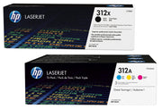HP Original 312X/ 312A Toner 4er Set schwarz hohe Kapazität, cyan, magenta, gelb