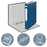 LEITZ Ringbuch 1014 2-Ringe 3,5 cm DIN A4 - blau