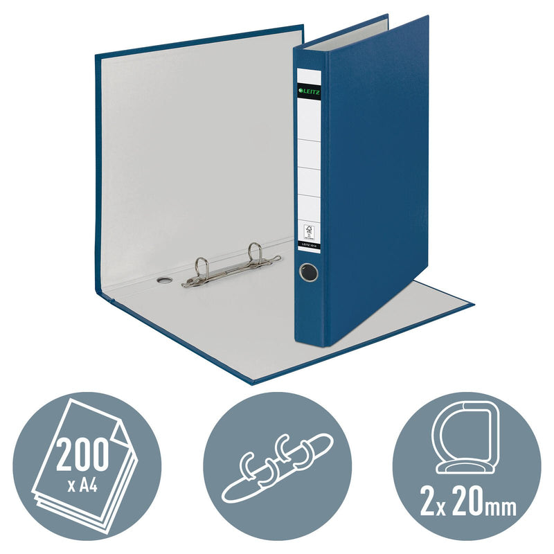 LEITZ Ringbuch 1014 2-Ringe 3,5 cm DIN A4 - blau