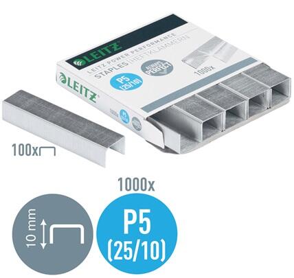 LEITZ Power Performance P5 25/10 Heftklammern - 1.000 Stück