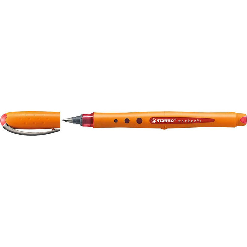STABILO worker®+ Tintenroller orange 0,5 mm - rot