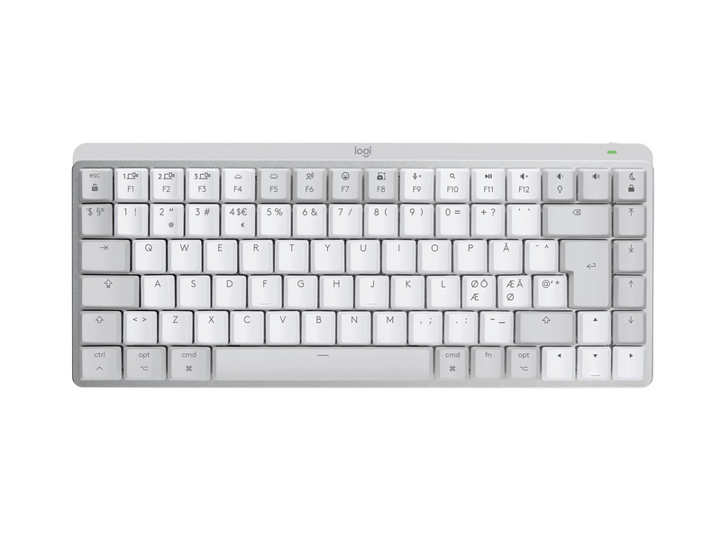Logitech MX Mechanical Mini for Mac - Minimalist Wireless Illuminated Performance Keyboard Pale Grey - US - Tastaturen - Englisc