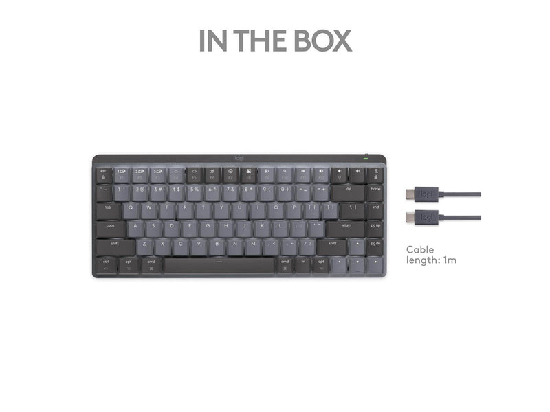 Logitech MX Mechanical Mini for Mac - Minimalist Wireless Illuminated Performance Keyboard Space Grey - US - Tastaturen - Englis