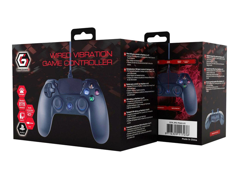 Gembird Wired Vibration Game Controller - Wired Controller - Sony PlayStation 4