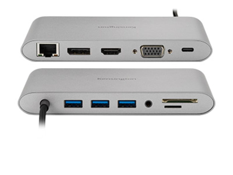 Kensington UH1440P USB-C 5Gbps Dual Video Driverless Mobile Dock – 85W Pass-Through Power – DP/HDMI/VGA