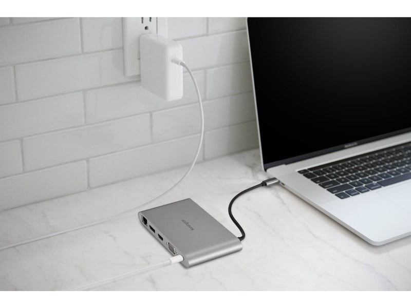Kensington UH1440P USB-C 5Gbps Dual Video Driverless Mobile Dock – 85W Pass-Through Power – DP/HDMI/VGA