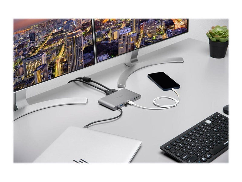 Kensington UH1440P USB-C 5Gbps Dual Video Driverless Mobile Dock – 85W Pass-Through Power – DP/HDMI/VGA