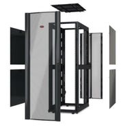 APC NetShelter SX Gehäuse, 48HE, 600 mm x 1070 mm (B x T), ohne Seitenteile, ohne Türen, schwarz (AR3107X617)