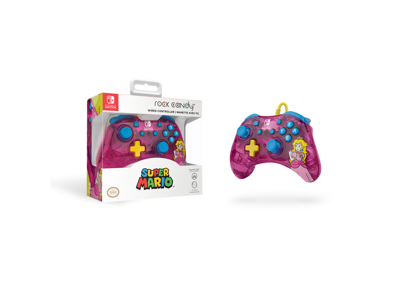 PDP Rock Candy Wired Controller - Peach - Wired Controller - Nintendo Switch