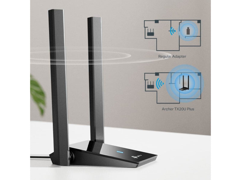 TP-Link Archer TX20U Plus AX1800 Dual Antennas High Gain Wireless USB Adapter