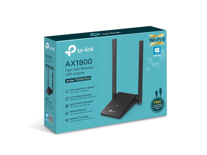 TP-Link Archer TX20U Plus AX1800 Dual Antennas High Gain Wireless USB Adapter