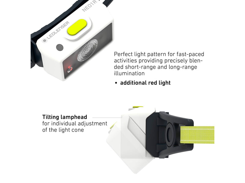 Ledlenser NEO1R headlamp 250 lumen white/lime
