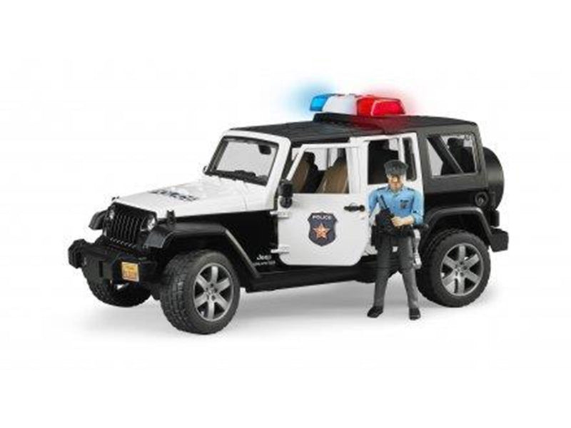 Bruder  Jeep Wrangler Rubicon Police vehicle with police officer and accessories