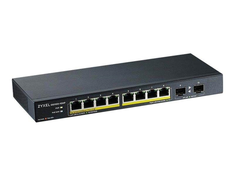 ZyXEL GS1100-10HP 8-port GbE Unmanaged Switch + 2x Gigabit SFP