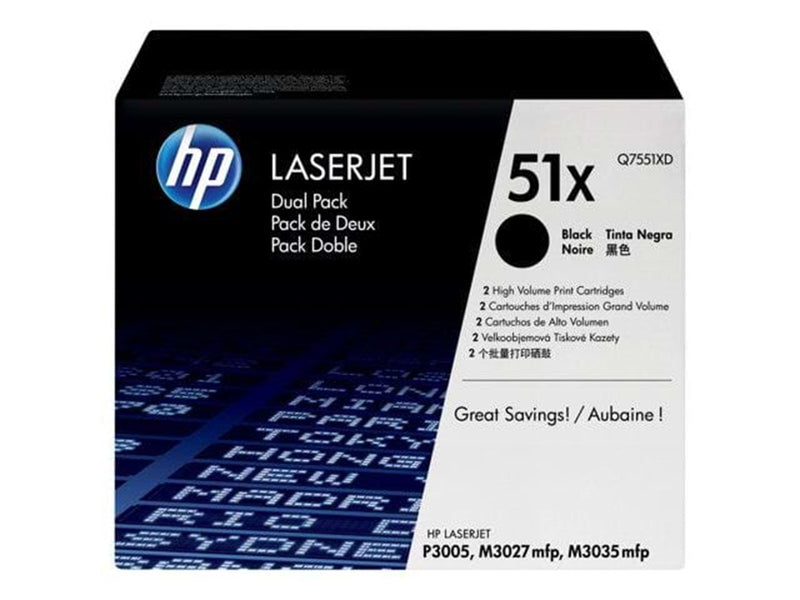HP 51XD / Q7551XD - Black Laser Toner - Tonerpatrone Schwarz