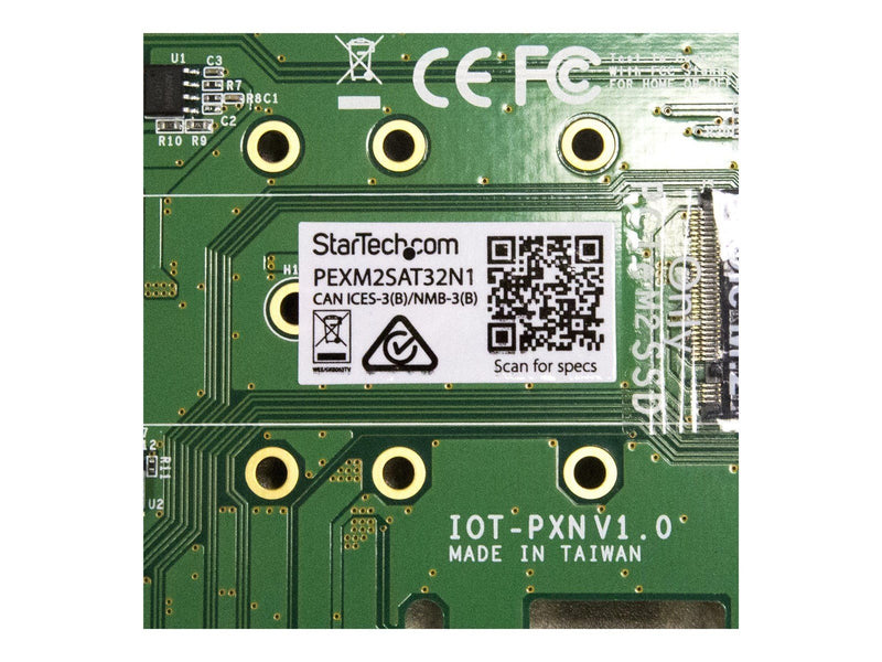 StarTech.com 3PT M.2 SSD Adapter Card - 1x PCIe (NVMe) 2x SATA M.2 PCIe 3.0