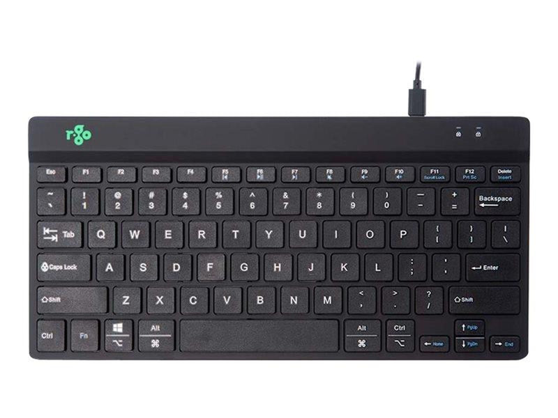 R-Go Tools R-Go Compact Break - keyboard - QWERTY - US - black - Tastaturen - Englisch - US - Schwarz