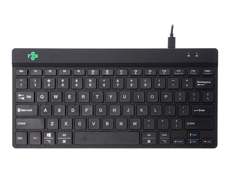 R-Go Tools R-Go Compact Break - keyboard - QWERTY - US - black - Tastaturen - Englisch - US - Schwarz