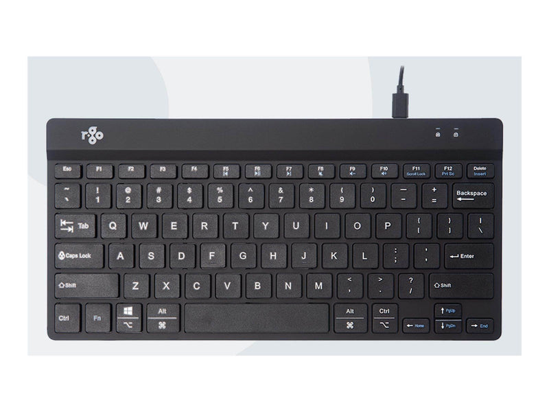 R-Go Tools R-Go Compact Break - keyboard - QWERTY - US - black - Tastaturen - Englisch - US - Schwarz