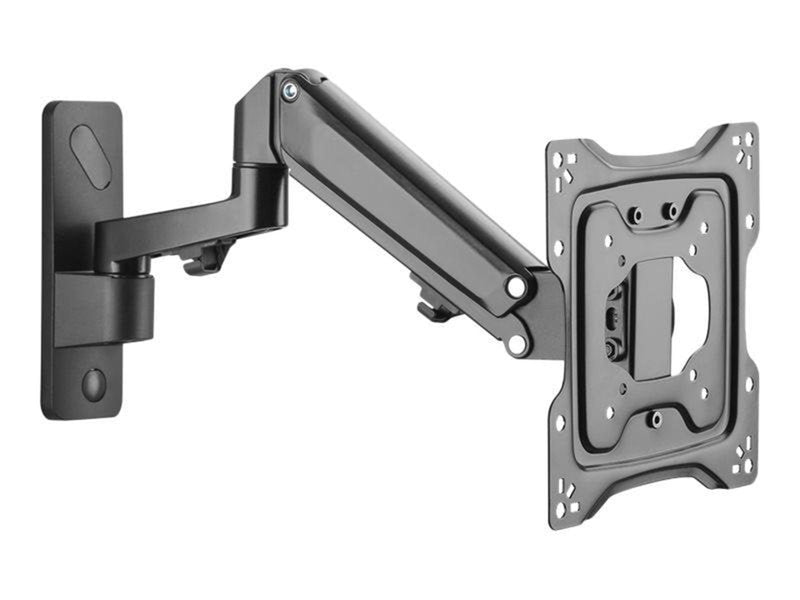 DIGITUS - mounting kit - for LCD display/ curved LCD display - gas spring swivel arm - matte black 23 kg 17"-43" 100 x 100 mm