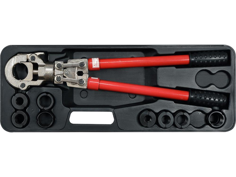 Yato YT-21735 HYDRAULIC HAND PRESS FOR PRESSING PEX-AL-PEX FITTINGS WITH A SET OF 8 PIECES