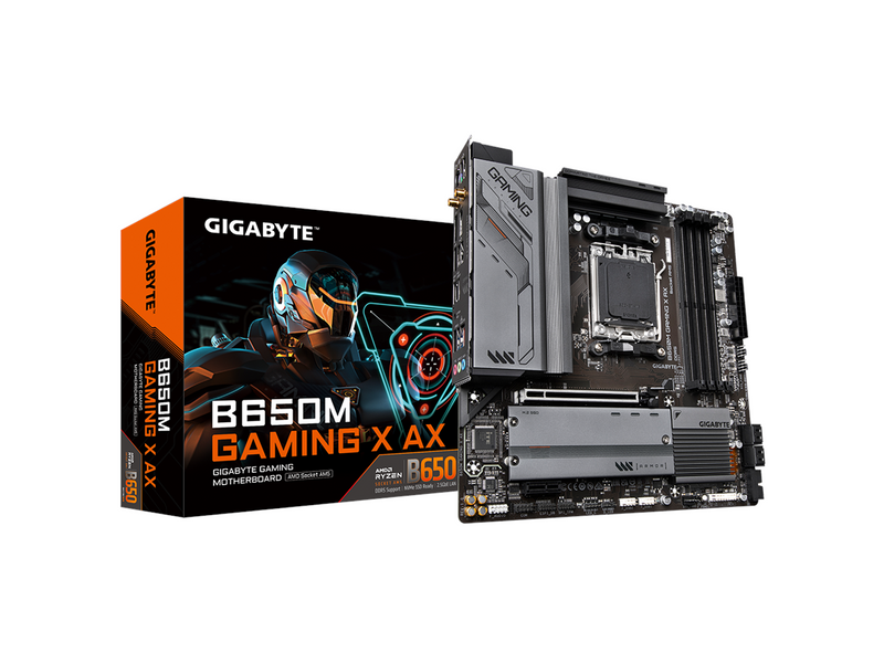GIGABYTE B650M GAMING X AX Mainboard - AMD B650 - AMD AM5 socket - DDR5 RAM - Micro-ATX