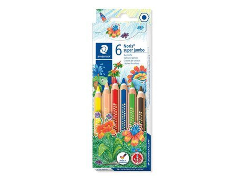 Staedtler Noris® super jumbo 129 6 coloured pencils assorted colours